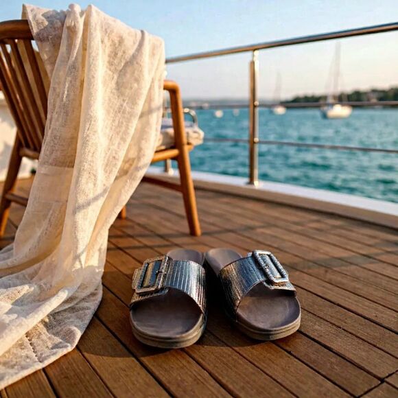 Capelli New York Sandals Womens 10 Flip Flop Slide Black Casual 10 - Picture 1 of 8